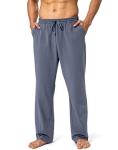 Men’s Cotton Yoga Sweatpants with Pockets - Mallard Blue