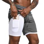 Leidowei Men's Lightweight 2-in-1 Gym Shorts