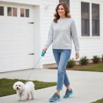 Women's Lightweight Non-Slip Walking Sneakers - Dark Gray