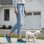 Women's Lightweight Non-Slip Walking Sneakers - Dark Gray