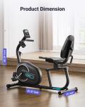 Smart Bluetooth Recumbent Exercise Bike for Home