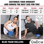 CanDo Blue Foam Roller for Fitness and Recovery