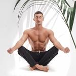 Men's Lightweight Cotton Yoga Pants with Pockets