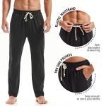 Men's Lightweight Cotton Yoga Pants with Pockets