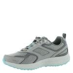 Skechers Women's Go Run Sneakers, Gray/Turquoise, 10 Wide