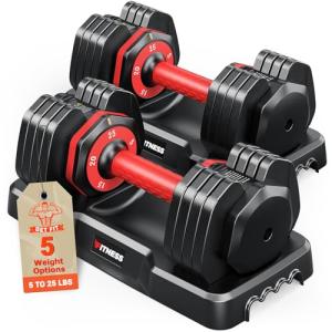 Adjustable Dumbbells Set of 2 - 25 Lbs