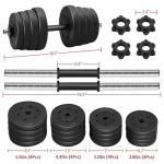 Yaheetech Adjustable 66LB Dumbbell Weight Set