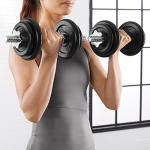 Adjustable Dumbbell Set with Storage Case, 38 lbs