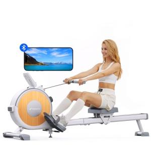 Merach Adjustable Rowing Machine with App and Resistance