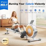 Merach Adjustable Rowing Machine with App and Resistance