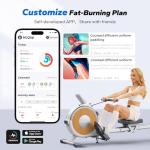 Merach Adjustable Rowing Machine with App and Resistance