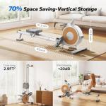 Merach Adjustable Rowing Machine with App and Resistance