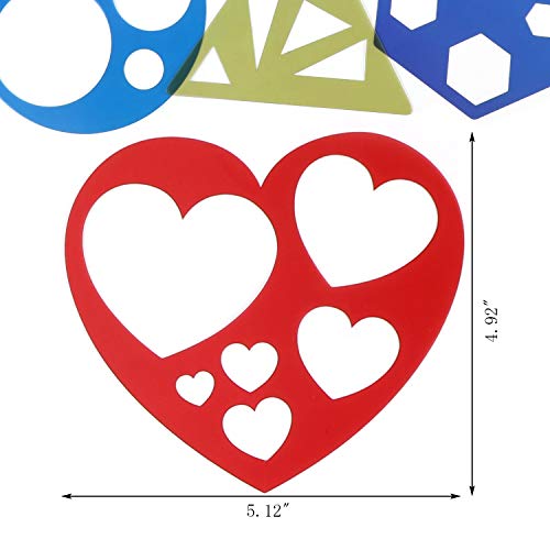 10 Colorful Geometric Stencils for Scrapbooking Crafts