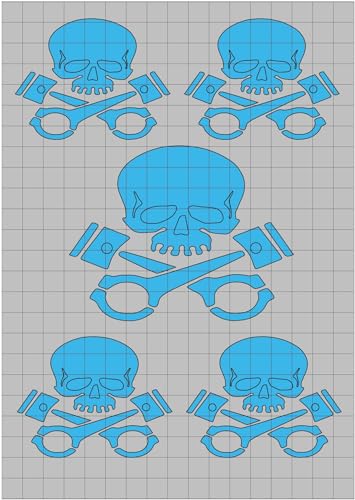 Cross Bonz Skulls Vinyl Paint Mask/Stencil Kit
