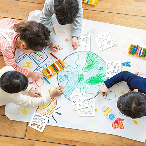 48pc Washable Shape Stencils for Kids - Geometric Templates