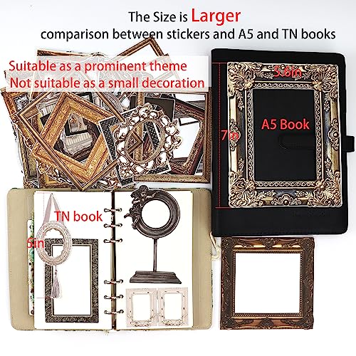 Vintage Scrapbook Window Frame Stickers 55pcs