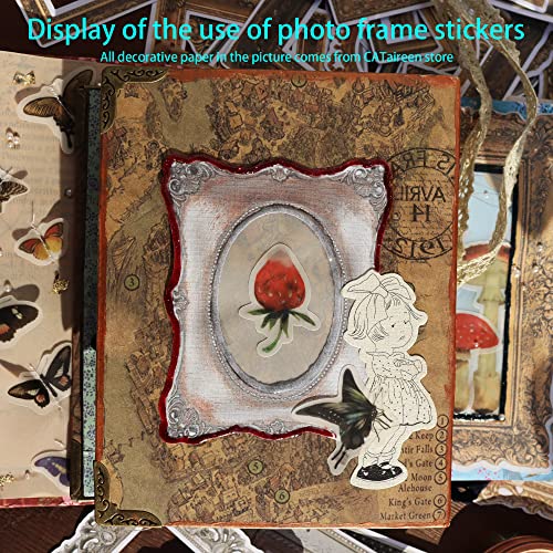 Vintage Scrapbook Window Frame Stickers 55pcs