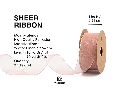 Colorful Organza Ribbon Set for Scrapbooking & Crafts