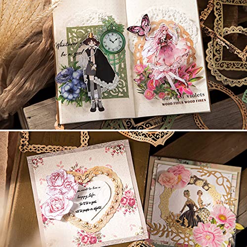 60 Cutout Lace Scrapbook Paper - Aesthetic Room Décor