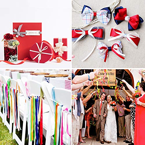 20-Color Satin Ribbon Rolls, Craft & Party Decor