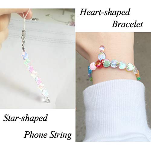 100PCS Mini Acrylic Heart and Star Beads
