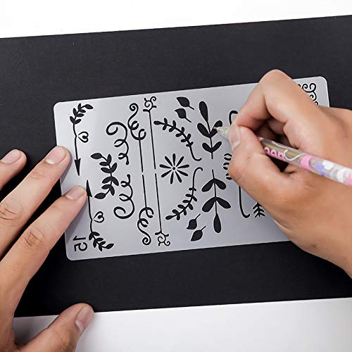 20 PCS Plastic Journal Stencil Set - DIY Scrapbooking