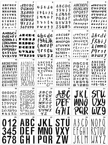 Reusable Plastic Letter Stencils for Scrapbook Decor