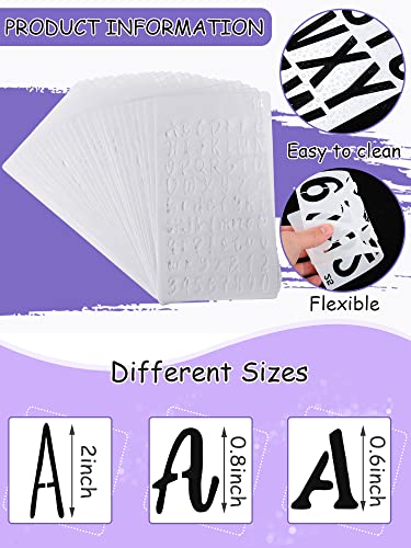 Reusable Plastic Letter Stencils for Scrapbook Decor