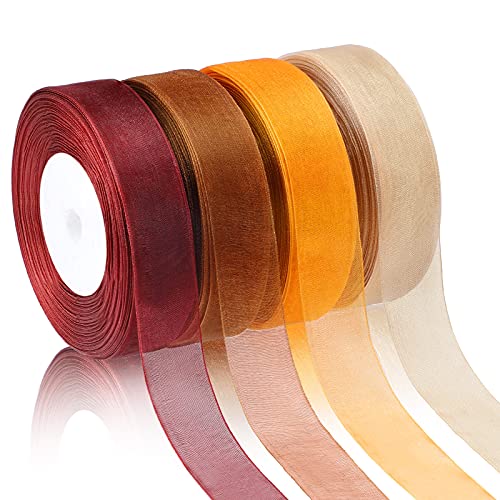 Autumn Sheer Chiffon Ribbon - 200 Yards (1'' Wide)