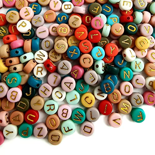 Colorful Acrylic Letter Beads for Jewelry Making