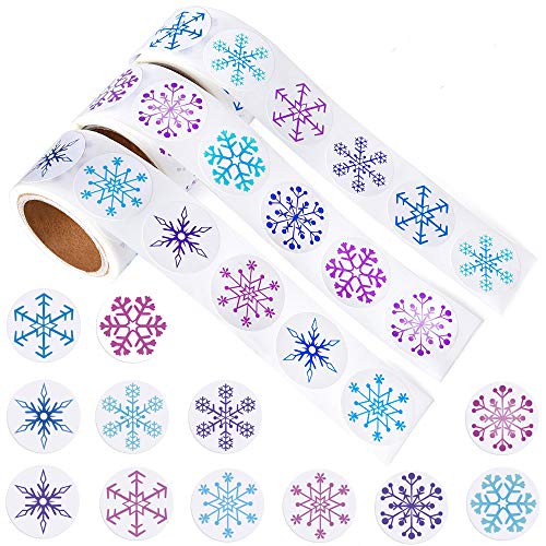 450 Snowflake Stickers - Christmas/Winter Decor/Craft Supplies