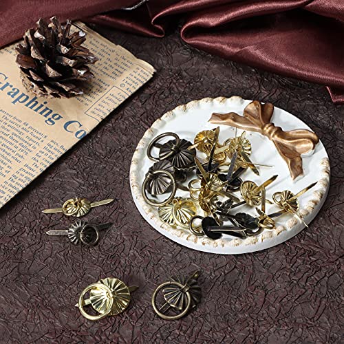 40Pcs Metal Brad Fasteners for DIY Crafts & Decoration