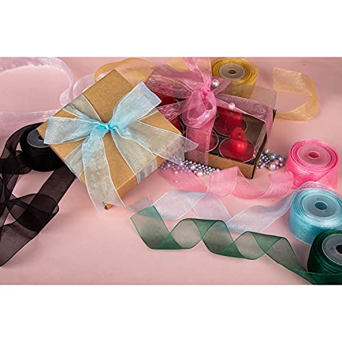 6 Color 1 Inch Chiffon Ribbon for Scrapbooking