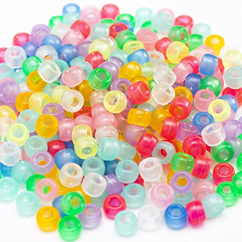 1000 Glow-In-The-Dark Acrylic Pony Beads for Scrapbooking