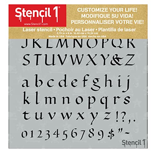 Crafty Calligraphy Stencils: 1/2" Letters (5.75x6)