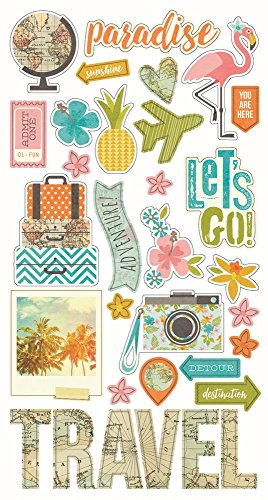 You Are Here" Chipboard Stickers - 6"X12