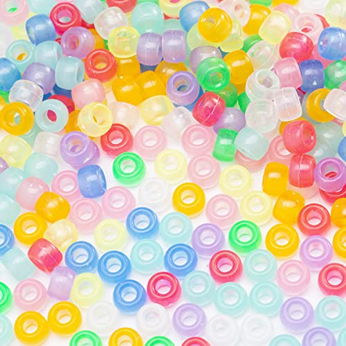 1000 Glow-In-The-Dark Acrylic Pony Beads for Scrapbooking