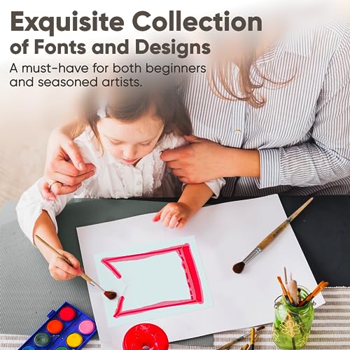 Large Lettering Stencil Set for Effortless Calligraphy