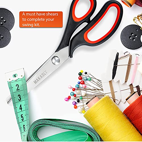 Makasla Red Zig Zag Pinking Shears, Decorative Scissors