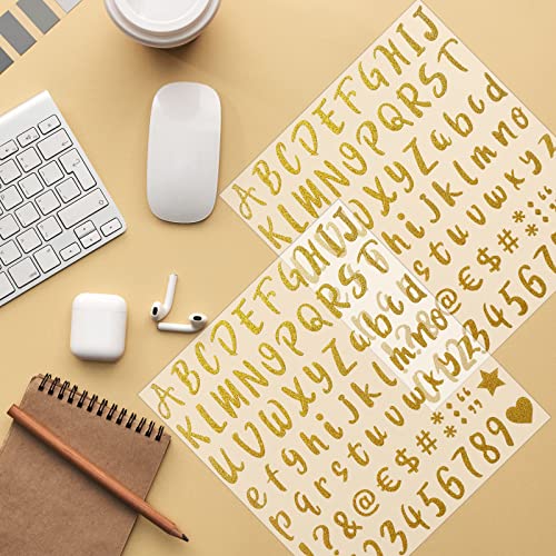 Sparkling Gold & Silver Letter Sticker Set – 810 Pieces