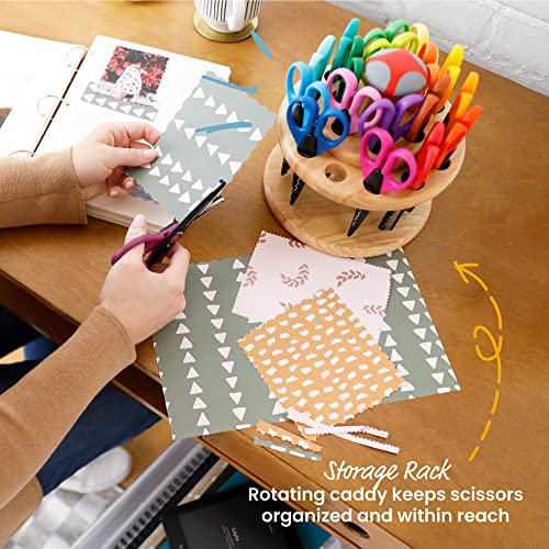 18-Piece Assorted Decorative Scissors in Rotating Rack