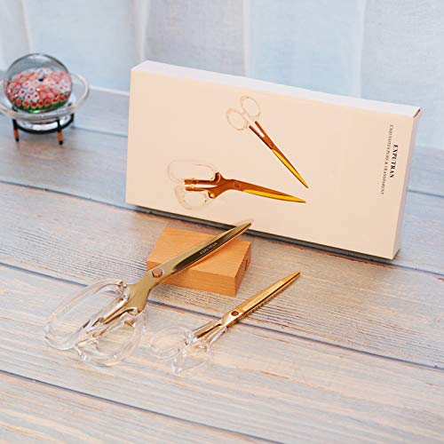 Clear & Gold Acrylic Scissors Set - 2 Pieces