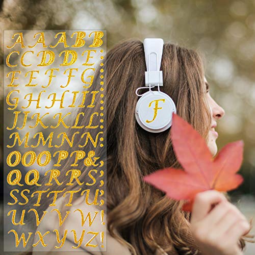 Sparkling Glitter Alphabet Stickers - 12 Vibrant Colors