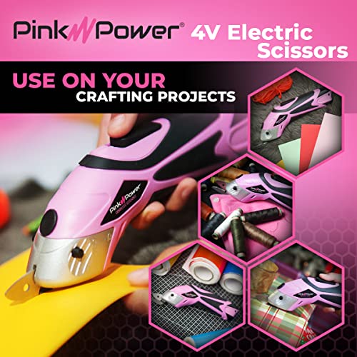 Pink Power Electric Scissors for Scrapbooking