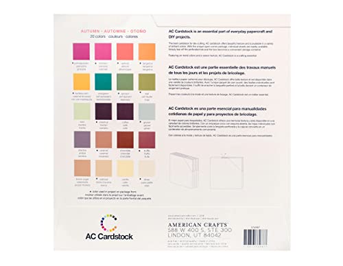 Autumn Colored Cardstock Pack, 60 Sheets, 20 Colors
