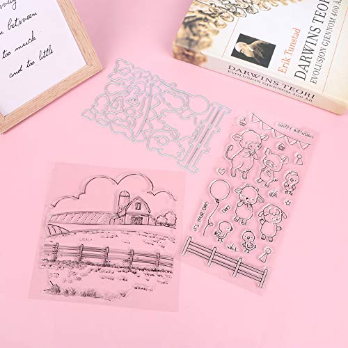 Farm Metal Cutting Dies and Transparent Stamps
