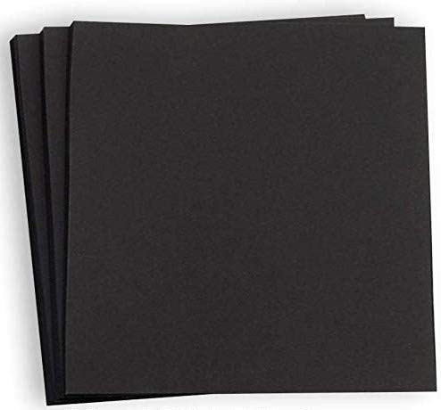 25 Pack of Black Cardstock Scrapbook Paper