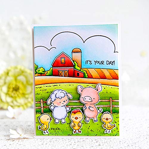 Farm Metal Cutting Dies and Transparent Stamps