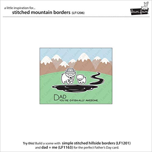 Stitched Mountain Borders for Scrapbooking by Lawn Fawn