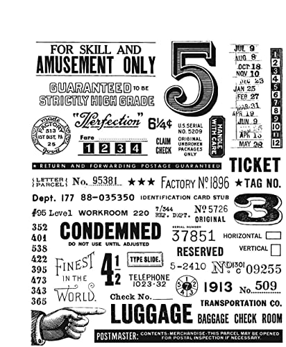 Eccentric Clear Stamp for Scrapbooking - Gray